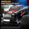 Машинка на радиоуправлении JJRC C8811 1:20 Black — монстр-трак 4WD с бесколлекторным двигателем, металлической трансмиссией, LED-фарами, до 45 км/ч, до 15 минут, до 100 м